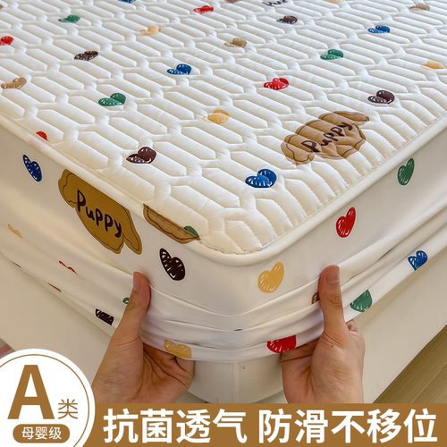 水洗棉床笠罩2026新款四季通用加厚夹棉床罩床垫套保护罩全包床单