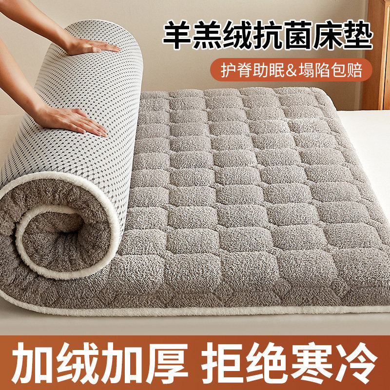 羊羔绒床垫软垫家用卧室牛奶绒床褥垫子冬季加厚保暖加绒垫被褥子