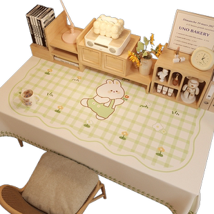 学生桌布宿舍台布电脑桌桌布防水免洗少女书桌桌垫美甲桌面桌布