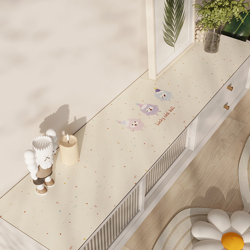 奶油风电视柜桌垫餐边柜鞋柜桌面保护垫皮革电视柜台面保护垫盖布,居家布艺,桌布,淘宝优惠券,粉丝福利购,淘宝优惠卷