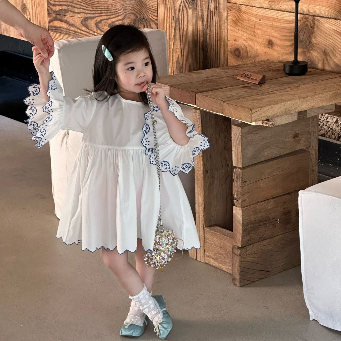 TOTObaby2026春装新款女童甜美风刺绣花边娃娃裙儿童精致连衣裙,童装/婴儿装/亲子装,连衣裙,淘宝优惠券,粉丝福利购,淘宝优惠卷