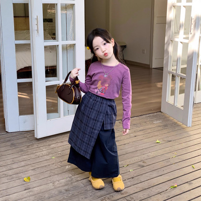 女童秋季新款卡通印花长袖T恤