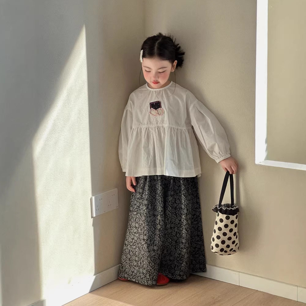 TOTObaby2026春装女童小众绣花镂空泡泡袖娃娃衫碎花阔腿裤两件套,童装/婴儿装/亲子装,衬衫,淘宝优惠券,粉丝福利购,淘宝优惠卷