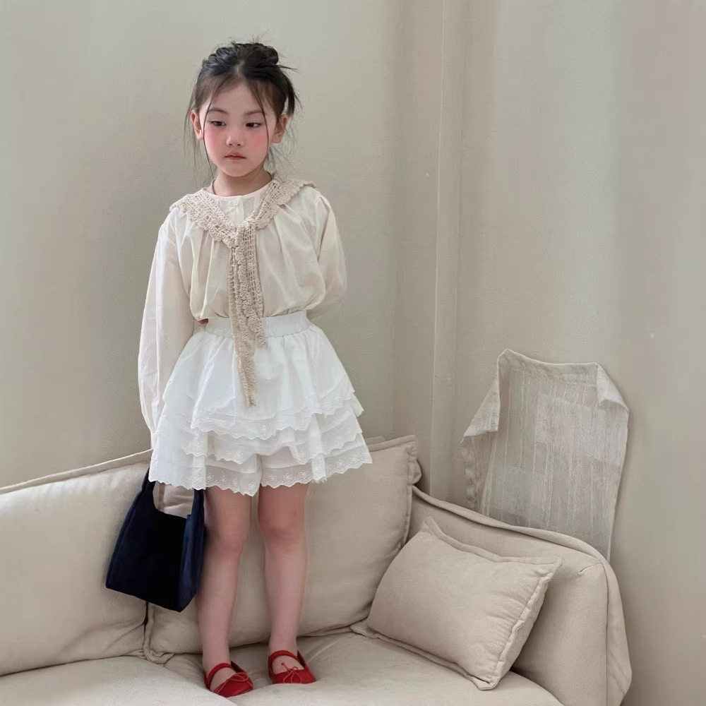 TOTObaby2026春装女童小众蕾丝披肩泡泡袖娃娃衫上衣花边蛋糕裙裤,童装/婴儿装/亲子装,衬衫,淘宝优惠券,粉丝福利购,淘宝优惠卷