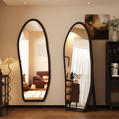 中古全身镜落地镜家用异形高级镜子挂墙全身镜女生卧室壁挂全身镜