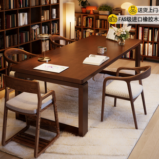 三梦莫比恩实木书桌去客厅化一体桌办公电脑桌子工作台学习写字桌