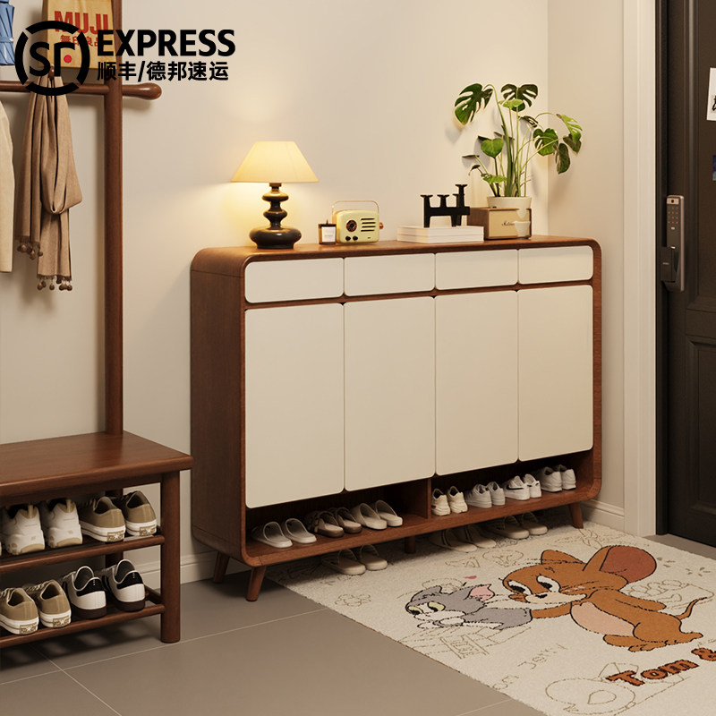 实木玄关鞋柜室外楼道用