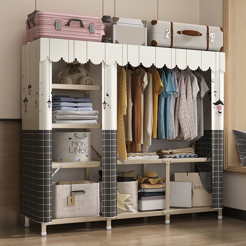 简易衣柜出租房用布衣橱