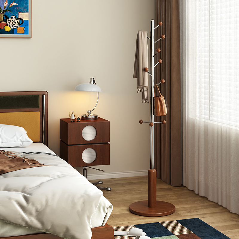 卧室落地不锈钢挂衣衣架