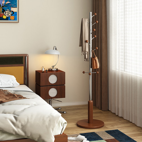 卧室落地不锈钢挂衣衣架