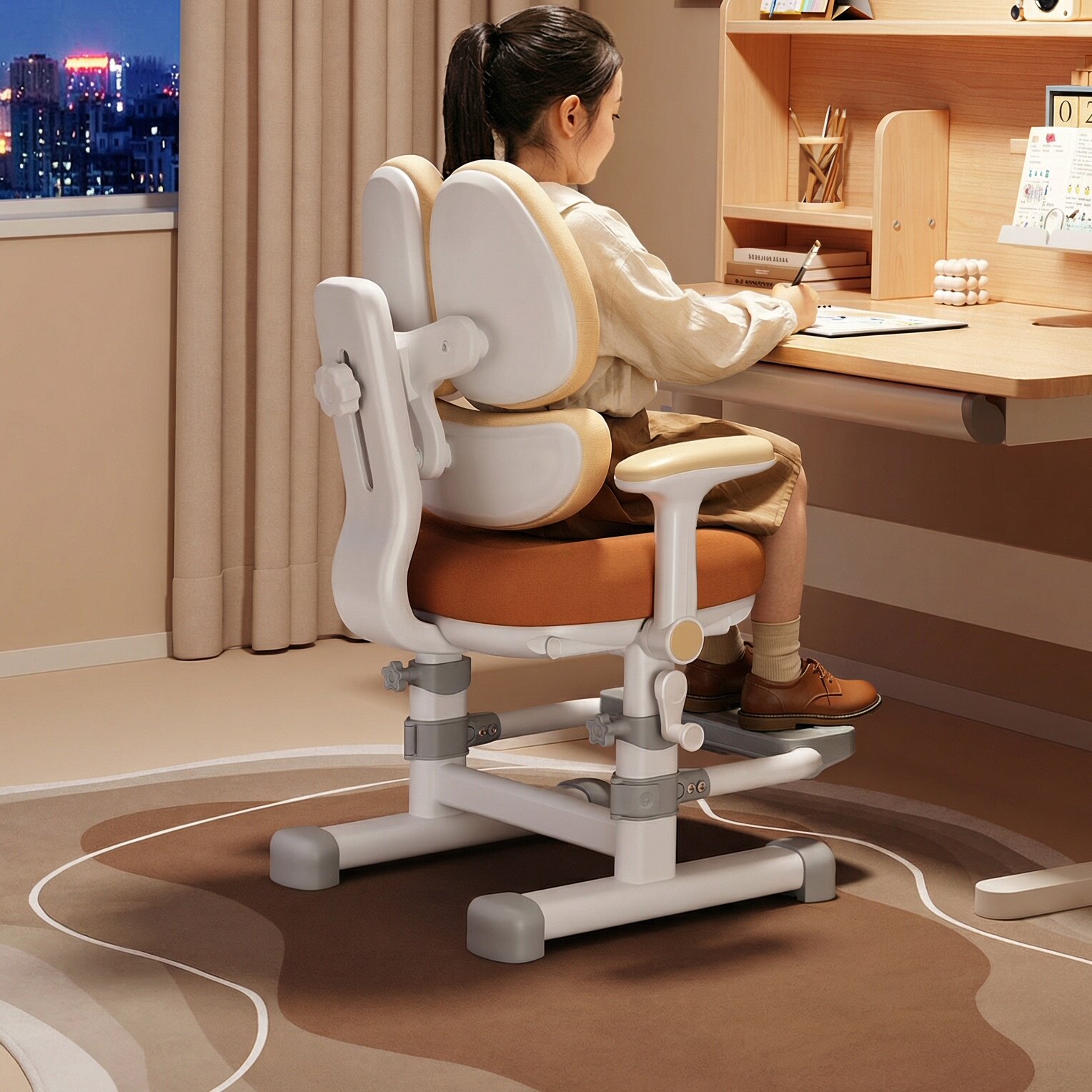 三梦儿童学习椅可升降调节写字椅子小学生写作业座椅家用书桌凳子