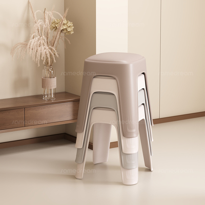 软包塑料凳家用可叠放轻奢高级感