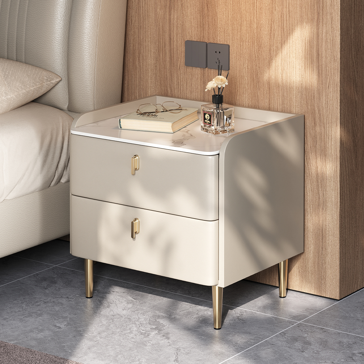 全网热销第一！简约实木床头柜