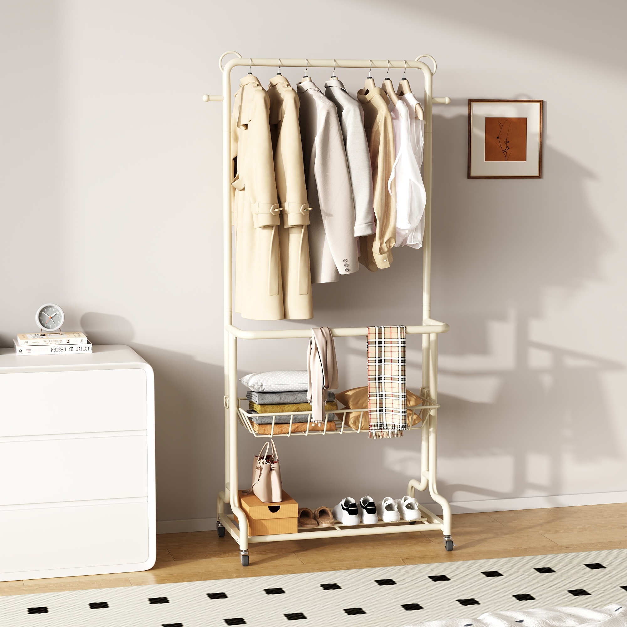 卧室落地衣架立式衣帽架