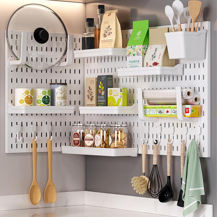 厨房DIY随心搭洞洞板墙上置物架