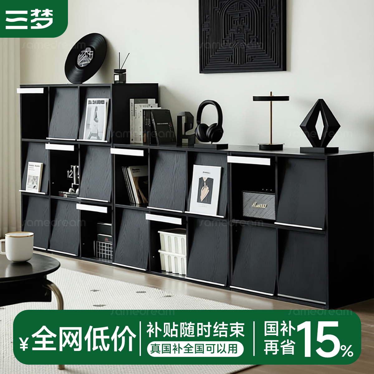 实木翻门柜，送货上门包安装