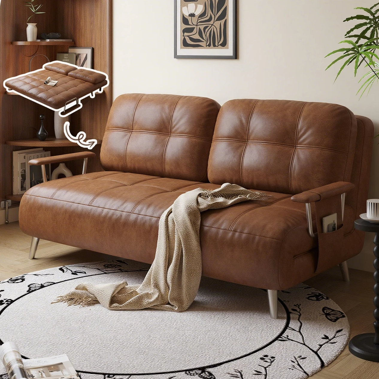 三梦可折叠两用单人沙发床