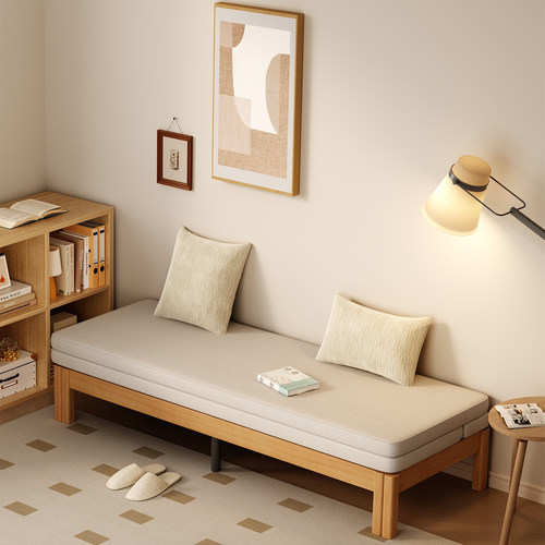 三梦进口山毛榉实木抽拉沙发床