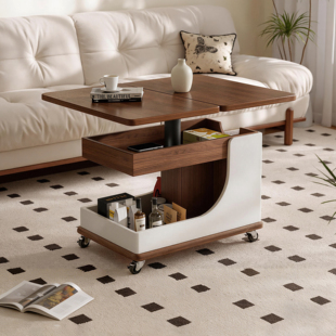 可移动折叠茶几小户型客厅升降沙发边几侧边柜茶几桌家用推车餐桌