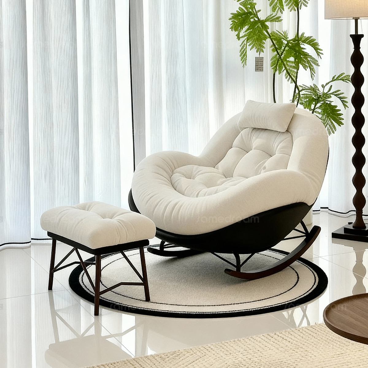 三梦懒人沙发摇椅单人躺椅休闲椅