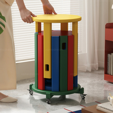 三梦实木凳子家用可叠放组合凳叠叠乐凳子备用凳餐桌凳可堆叠圆凳