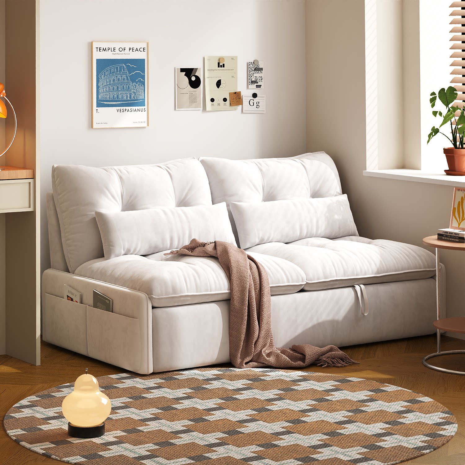 三梦沙发床折叠两用2026新款长期睡小户型单双人多功能伸缩抽拉床