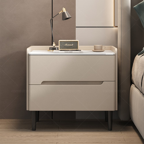 高级感床头柜实木简约现代