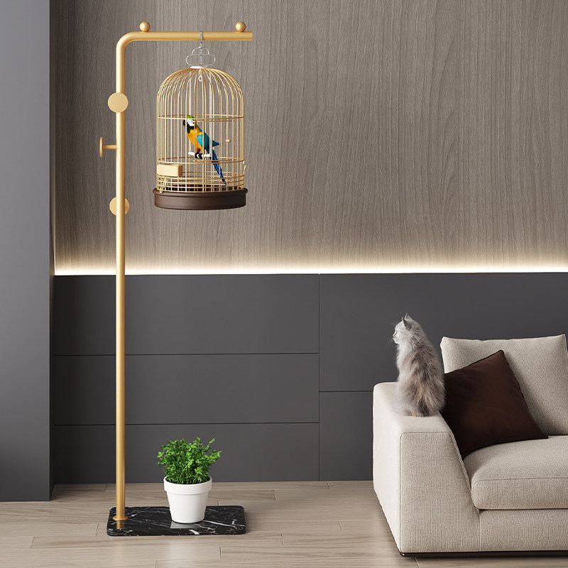鸟笼挂架鸟笼架支架挂鸟笼架子家用金属落地衣帽架简易铁艺支架