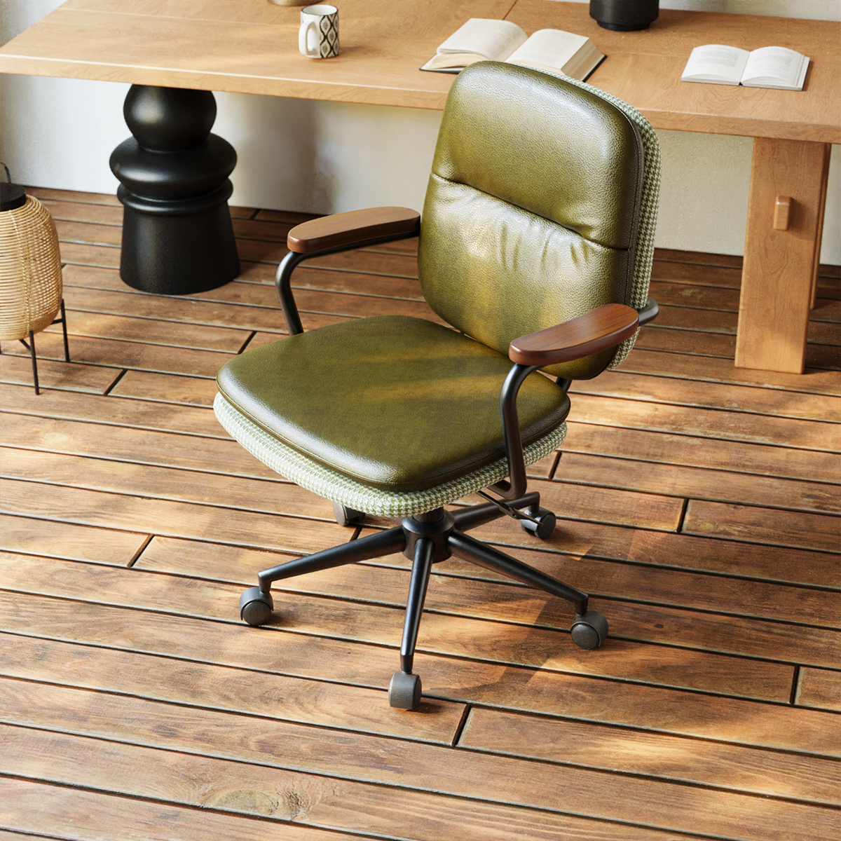 真皮家用办公椅电脑椅升降靠背椅