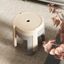 塑料小凳子家用可叠放加厚矮凳结实耐用高级板凳客厅餐桌备用圆凳