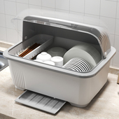 厨房沥水碗柜带盖放碗箱装 碗碟盘餐具家用碗架置物架子碗筷收纳盒