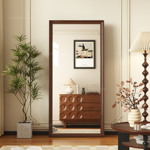 中古风穿衣镜全身镜挂墙法式家用卧室落地镜服装店试衣镜复古镜子