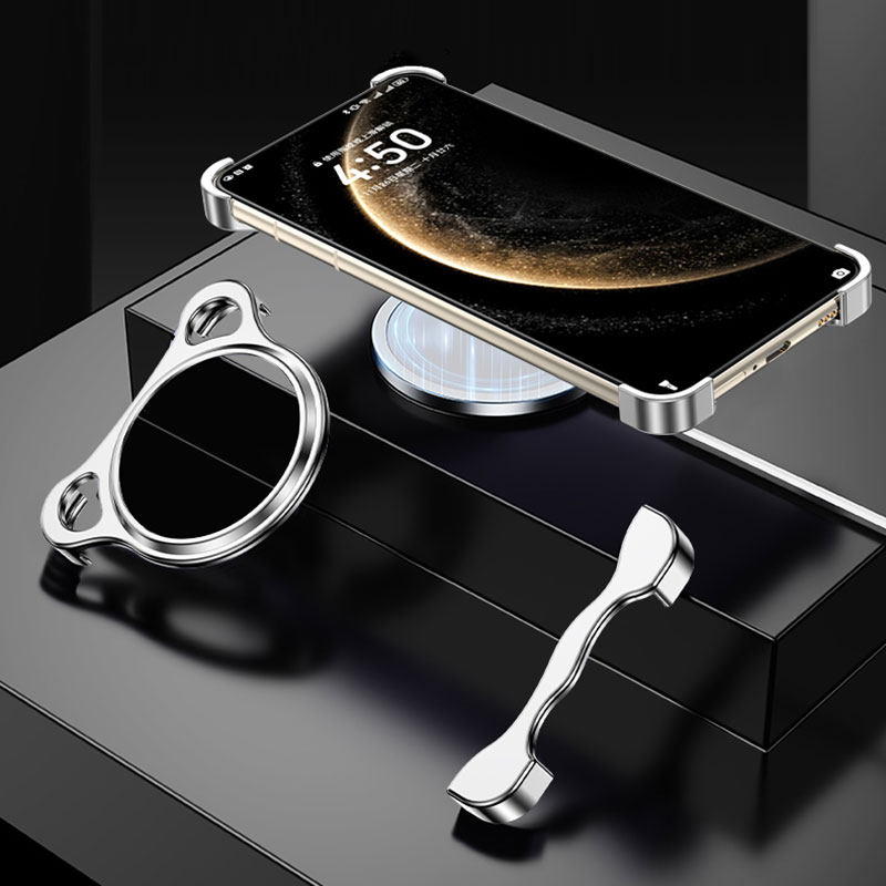 适用华为mate70pro异形合金角垫壳mate70无边框散热手机壳mate70pro+自带镜头膜裸机手感保护套优享版防摔男