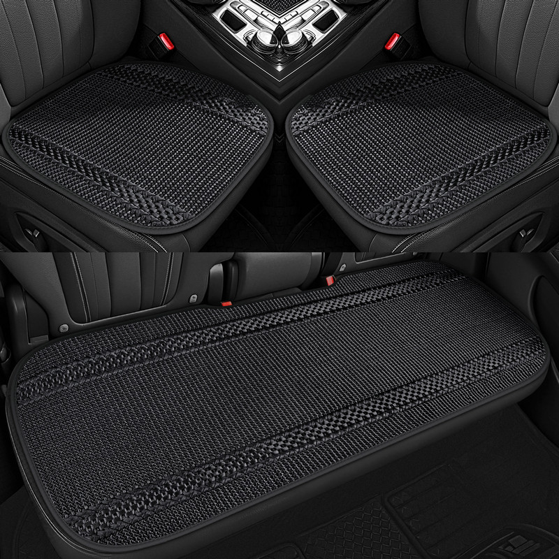 汽车坐垫单片夏季透气冰丝凉垫无靠背三件套四季通用后排座垫座套