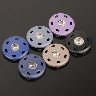 彩色金属暗扣圆形铜质隐形防走光扣纽扣摁扣衣服扣子母扣暗扣搭扣