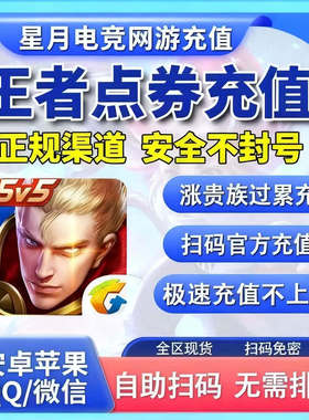 王者荣耀点卷充值点券代充红包10000/1000/2160点券充值涨贵族积
