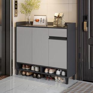 门口鞋柜室外过道电梯口家用收纳柜一体靠墙2026新款门外走廊鞋架