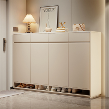 鞋柜玄关柜一体家用门口2025新款实木入户门外走廊大容量收纳靠墙