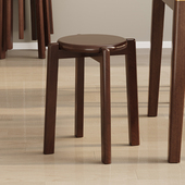 实木圆凳子家用高板凳现代简约小凳子矮凳客厅木凳餐桌凳可叠放凳