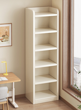 实木书架落地置物架儿童窄缝转角柜客厅简易收纳储物柜子家用书柜