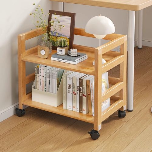 【超省空间】实木书桌侧移动书架