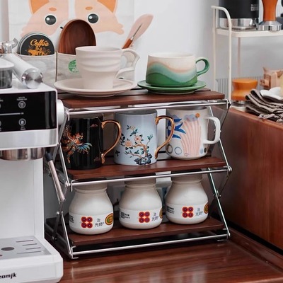 【进口实木】折叠实木小置物架