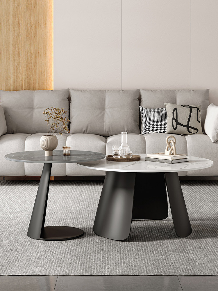岩板茶几客厅家用2023新款现代简约小户型轻奢网红圆形茶桌子组合,住宅家具,茶几,淘宝优惠券,粉丝福利购,淘宝优惠卷