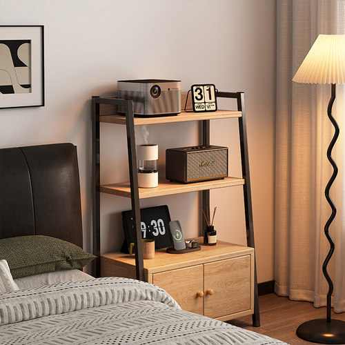 【进口松木】实木床头置物架