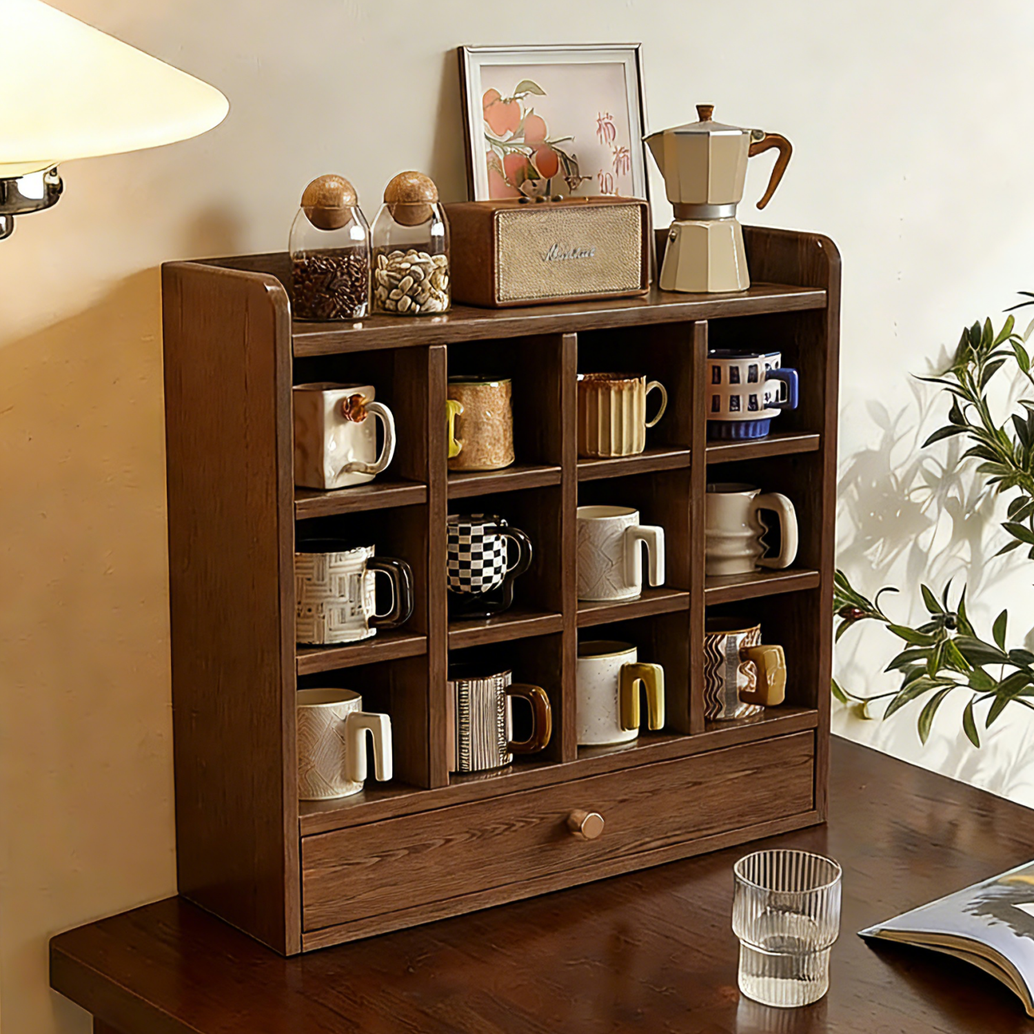 实木杯架复古茶杯餐桌放置柜水杯餐边柜杯子收纳置物架防尘收纳柜,家庭/个人清洁工具,杯架,淘宝优惠券,粉丝福利购,淘宝优惠卷