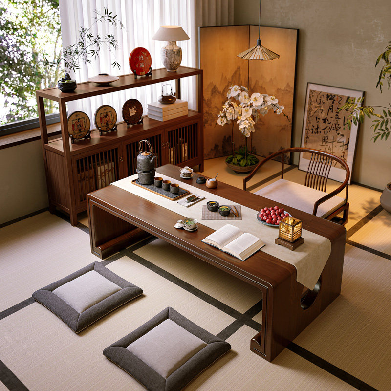 实木茶桌榻榻米新中式阳台家用小茶台茶几2024新款床上飘窗泡茶桌,住宅家具,茶几,淘宝优惠券,粉丝福利购,淘宝优惠卷