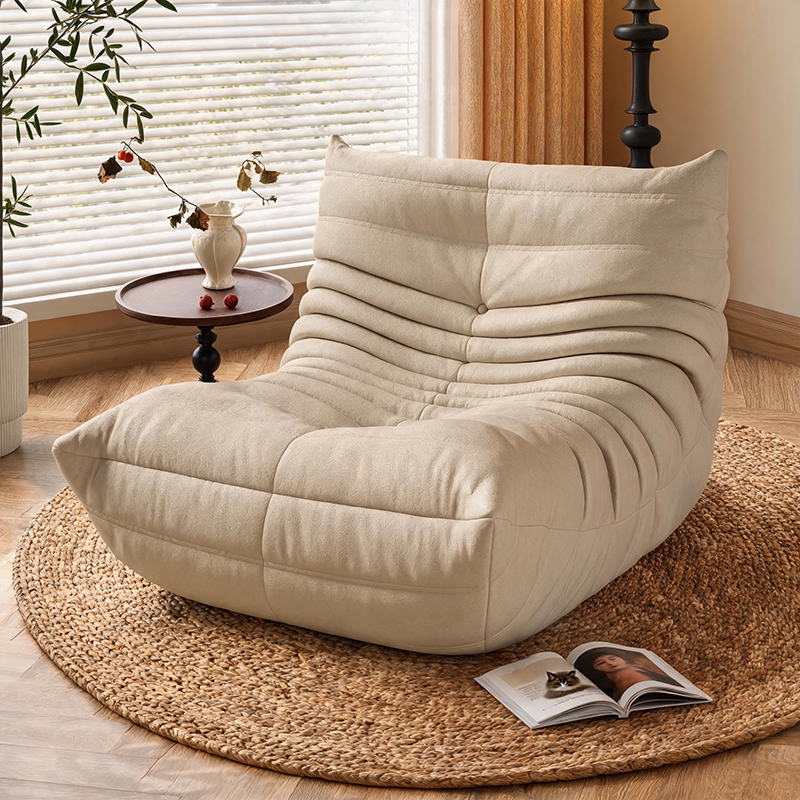 毛毛虫单人沙发可躺可睡懒人沙发客厅阳台落地休闲榻榻米靠背躺椅