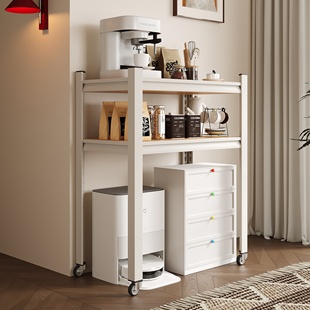 扫地机上方置物架下空式客厅沙发边柜阳台多层收纳储物架子可移动