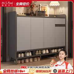 鞋柜家用门口2025新款入户门玄关收纳柜一体靠墙楼道实木室内鞋架