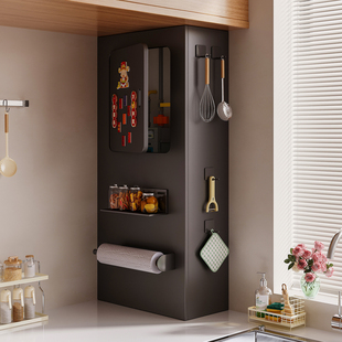 隐序燃气管道遮挡装饰可开门天然气热水器遮丑挡板厨房磁吸置物架